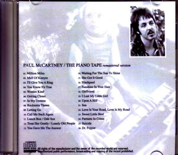 Paul McCartney,Wings/Piano Tapes Remastered - Image 2