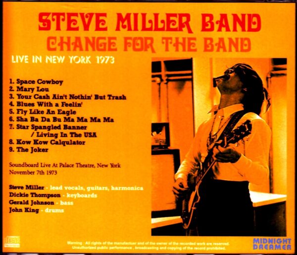 Steve Miller Band/NY, USA 1973 - Image 2