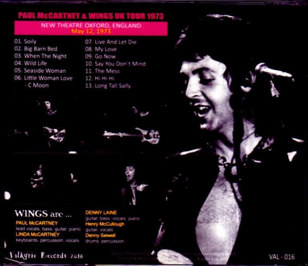 Paul McCartney,Wings/Oxford,UK 1973 - Image 2