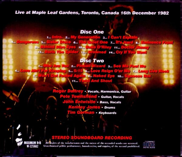 The Who/Canada 12.16.1982 - Image 2