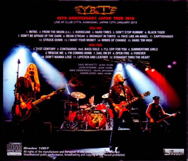 Y & T/Kanagawa,Japan 1.12.2019 - Image 2