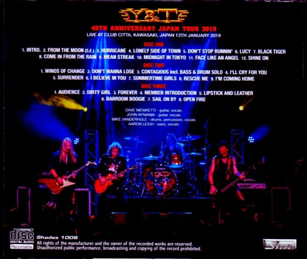 Y & T/Kanagawa,Japan 1.13.2019 - Image 2