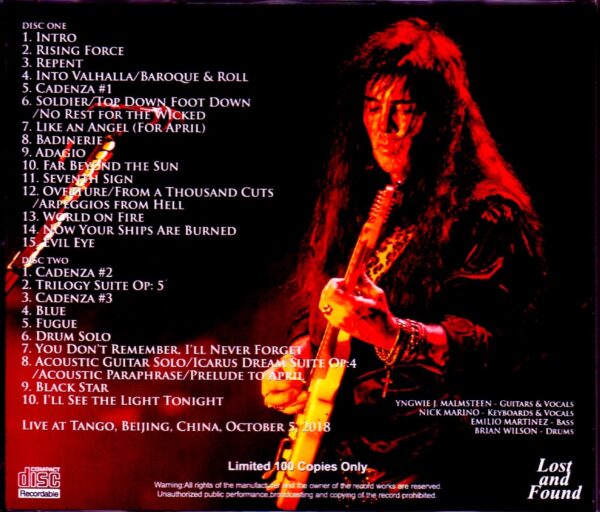 Yngwie Malmsteen/China 2018 - Image 2