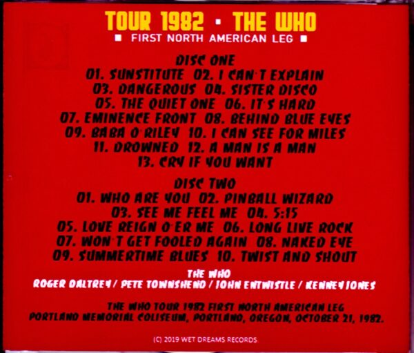 The Who/OR, USA 1982 - Image 2