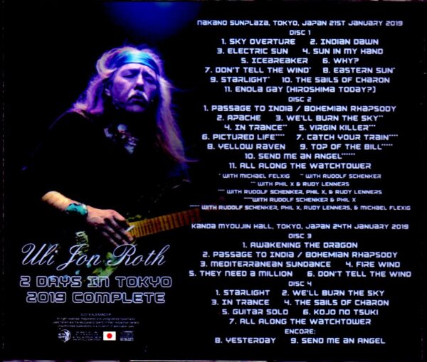 Uli Jon Roth/Tokyo,Japan 2019 2Days Complete - Image 2