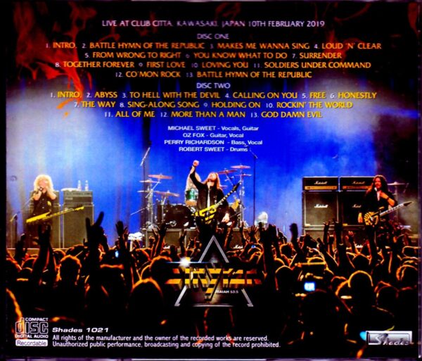 Stryper/Kanagawa,Japan 2.10.2019 - Image 2