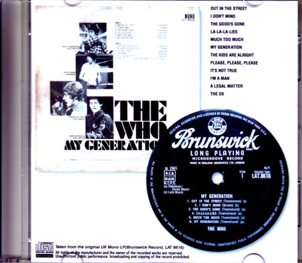 The Who/My Generation Original UK LP Ver. - Image 2