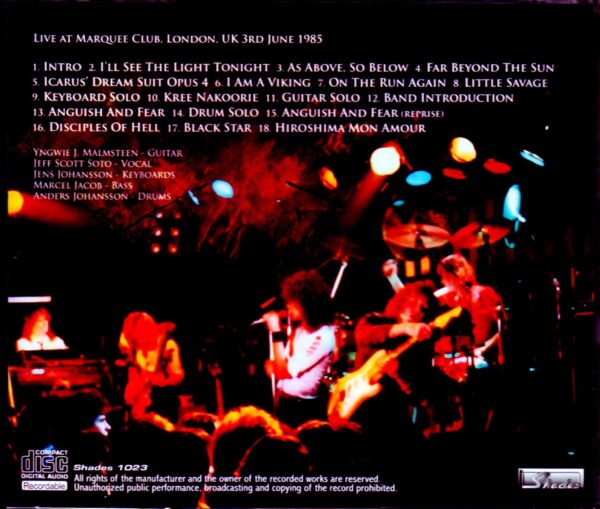 Yngwie J. Malmsteen's Rising Force/London,UK 1985 - Image 2