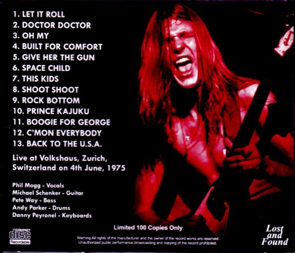 UFO, Michael Schenker/Switzerland 1975 - Image 2