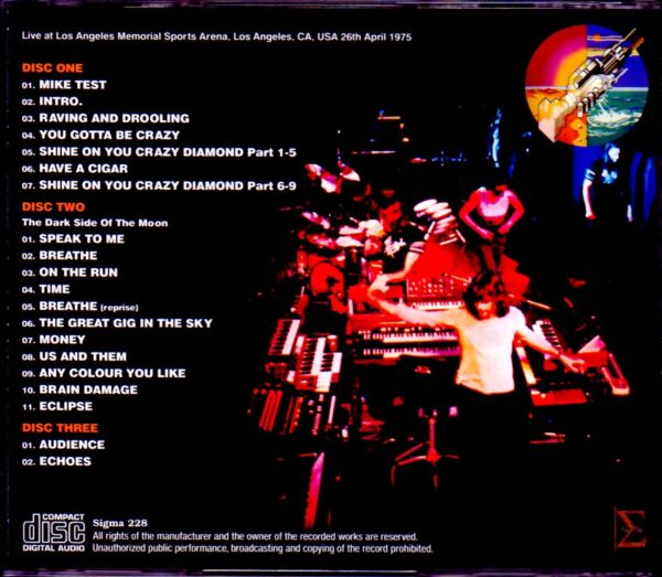 Pink Floyd/CA,USA 4.26.1975 Upgrade - Image 2