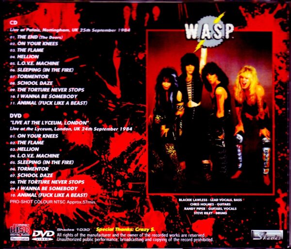 W.A.S.P./UK 1984 & more - Image 2