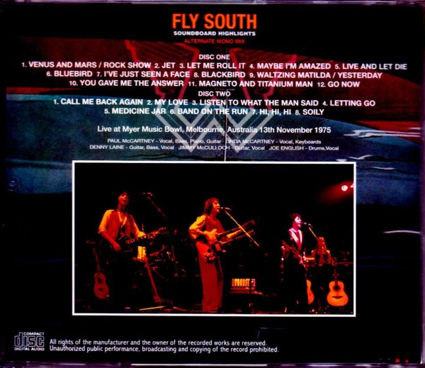 Paul McCartney,Wings/Australia 1975 SBD Alternate Mono Mix - Image 2