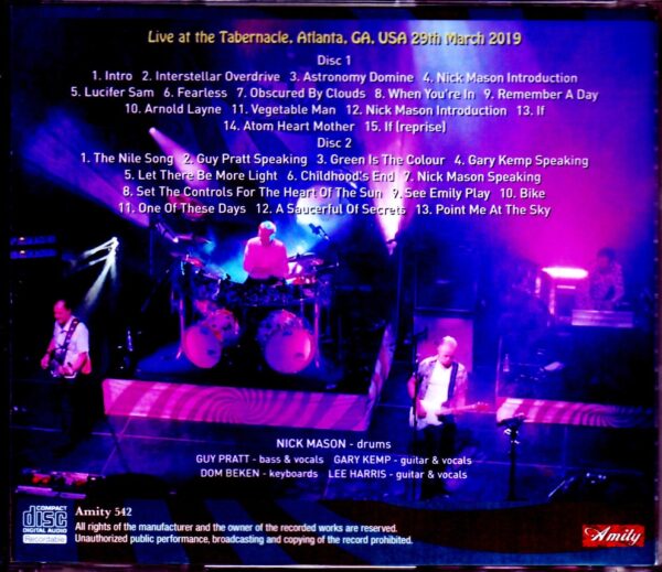 Nick Mason's Saucerful of Secrets/GA,USA 2019 - Image 2