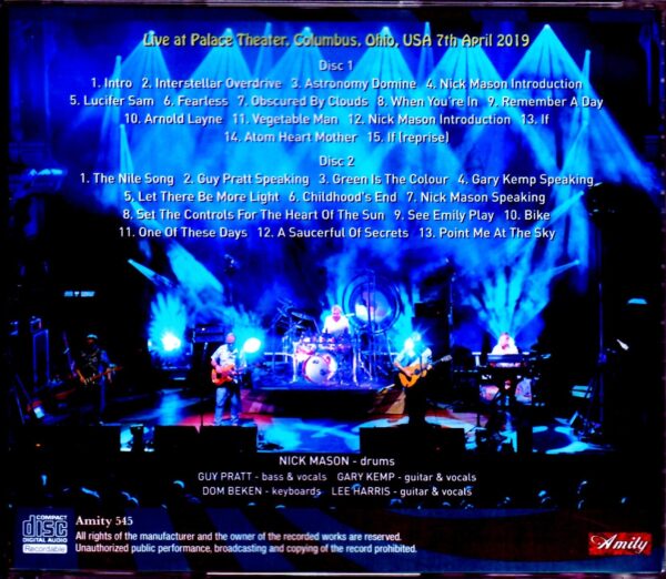 Nick Mason's Saucerful of Secrets/OH,USA 2019 - Image 2