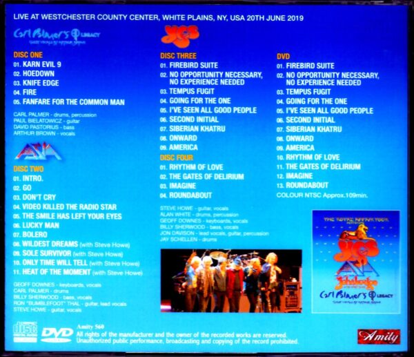 Yes,Asia,Carl Palmer's ELP Legacy/NY,USA 2019 S & V - Image 2