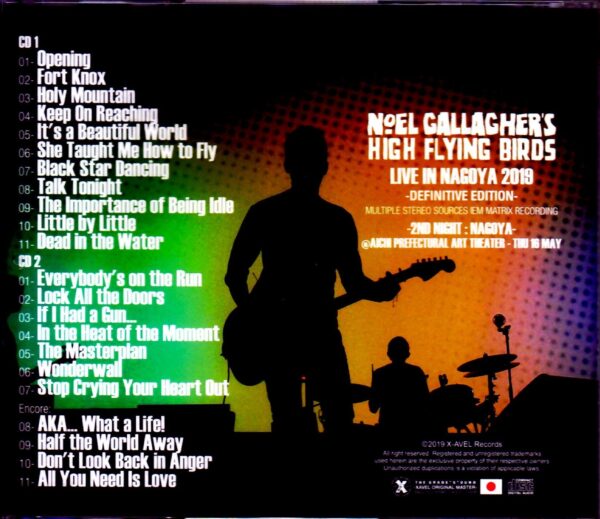 Noel Gallagher's High Flying Birds/Aichi,Japan 2019 IEM Matrix Ver. - Image 2