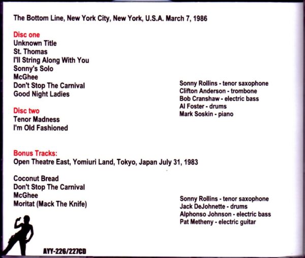 Sonny Rollins/NY, USA 1986 & more - Image 2