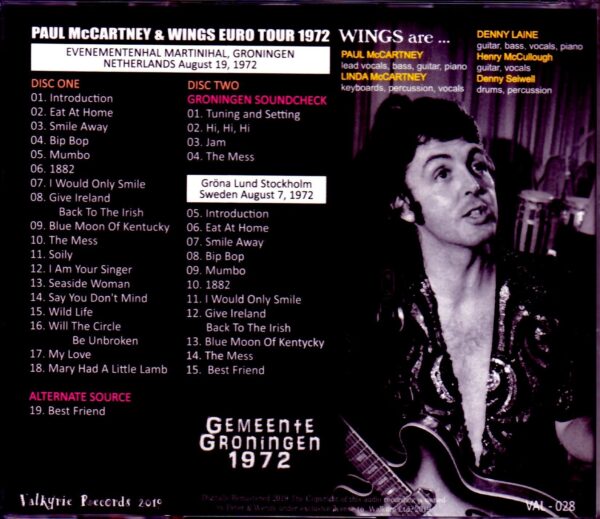 Paul McCartney,Wings/Netherlands 1972 & SC - Image 2