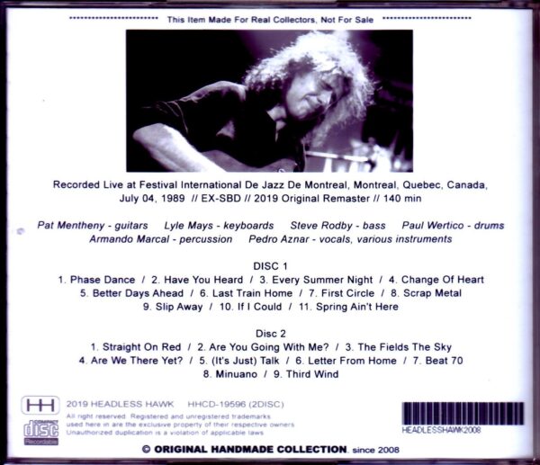 Pat Metheny Group/Canada 1989 - Image 2