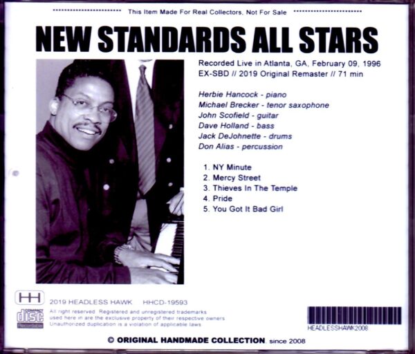 New Standards All Stars Herbie Hancock,Michael Brecker,John Scofield,Dave Holland,Jack Dejohnette,Don Alias/GA,USA 1996 - Image 2