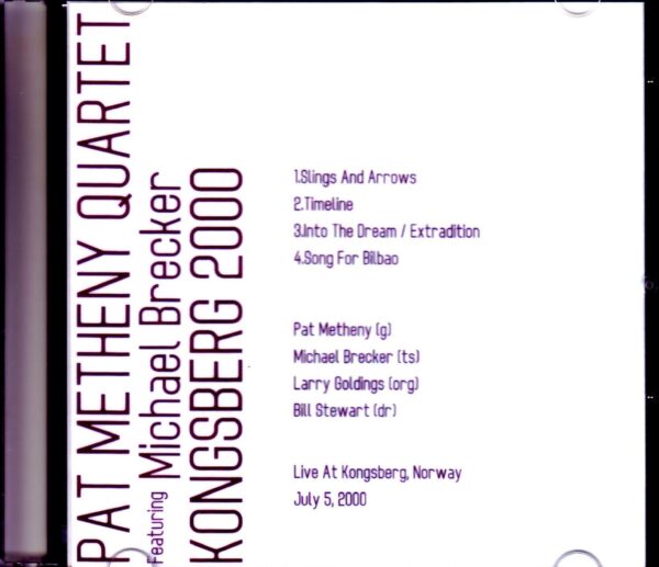 Pat Metheny Quartet, Michael Brecker/Norway 2000 - Image 2