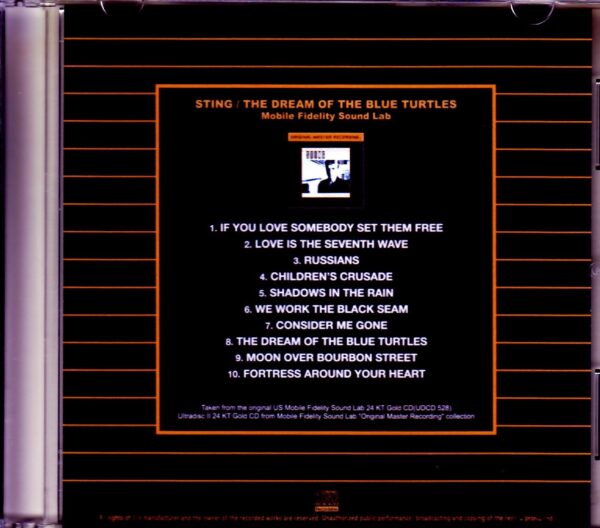 Sting/The Dream of the Blue Turtles Original US Mobile Fidelity Sound Lab - Image 2