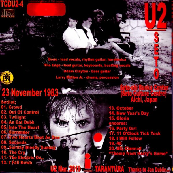 U2/Aichi,Japan 1983 - Image 2