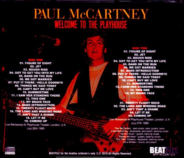 Paul McCartney/London,UK 1989 Rehearsals 2Days - Image 2