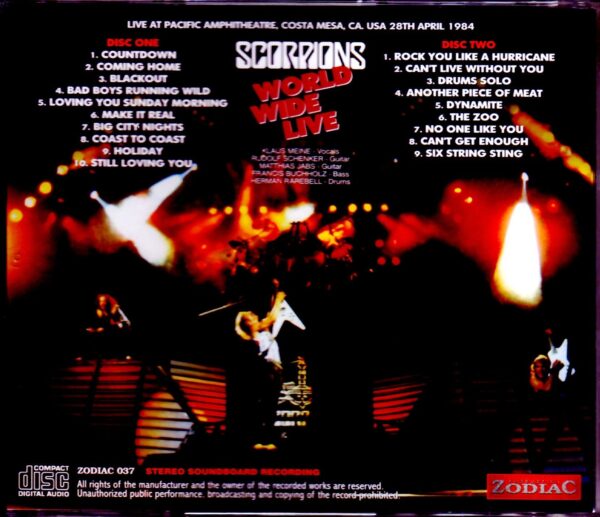 Scorpions/CA, USA 1984 - Image 2