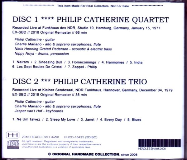 Philip Catherine Quartet & Trio/Germany 1977 & more - Image 2