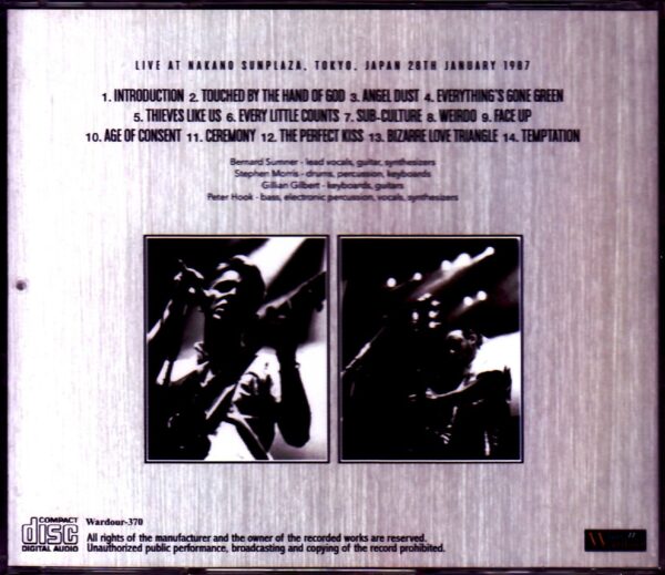 New Order/Tokyo,Japan 1.28.1987 - Image 2
