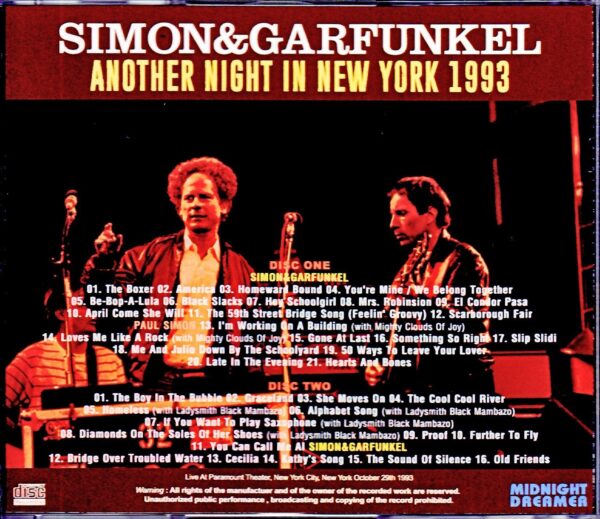 Simon & Garfunkel/NY, USA 1993 - Image 2