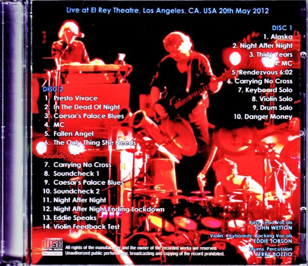 U.K./CA,USA 2012 & Soundcheck - Image 2