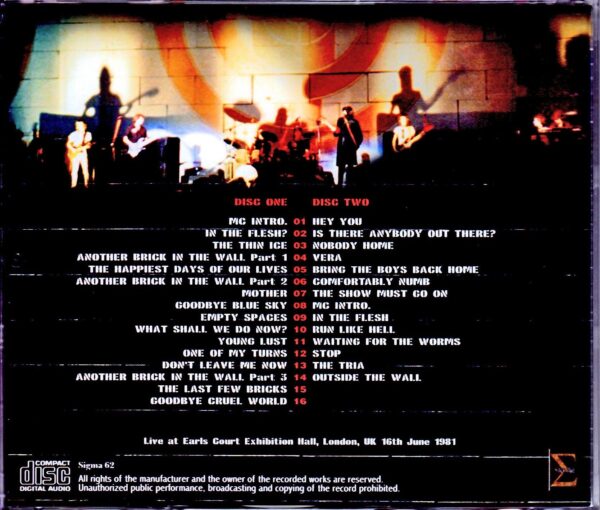 Pink Floyd/London,UK 6.16.1981 - Image 2
