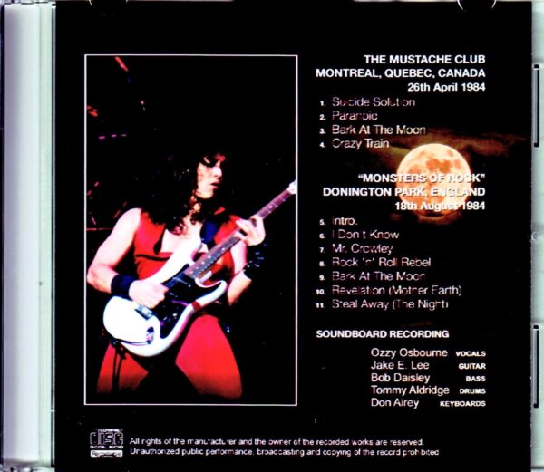 Ozzy Osbourne/Canada 1984 & more - Image 2