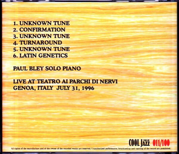 Paul Bley/Italy 1996 - Image 2