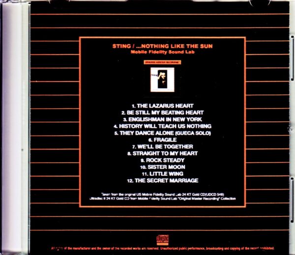 Sting/...Nothing Like the Sun Original US Mobile Sound Lab - Image 2