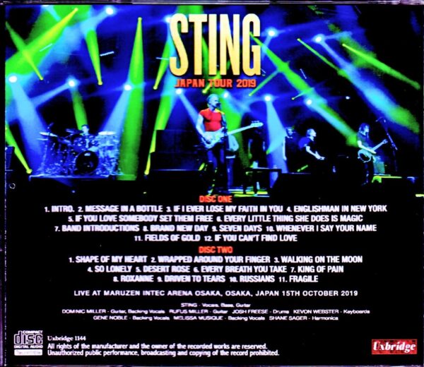 Sting/Osaka,Japan 2019 - Image 2