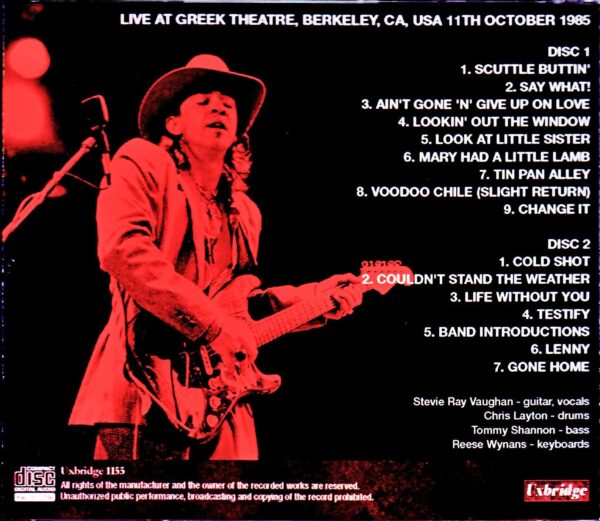 Stevie Ray Vaughan/CA, USA 1985 - Image 2