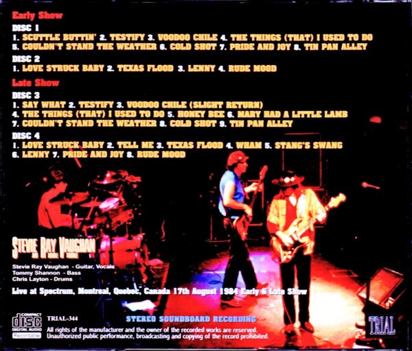 Stevie Ray Vaughan/Canada 1984 Early & Late Show - Image 2