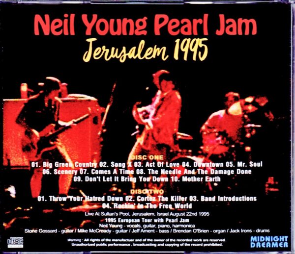 Neil Young,Pearl Jam/Israel 1995 - Image 2