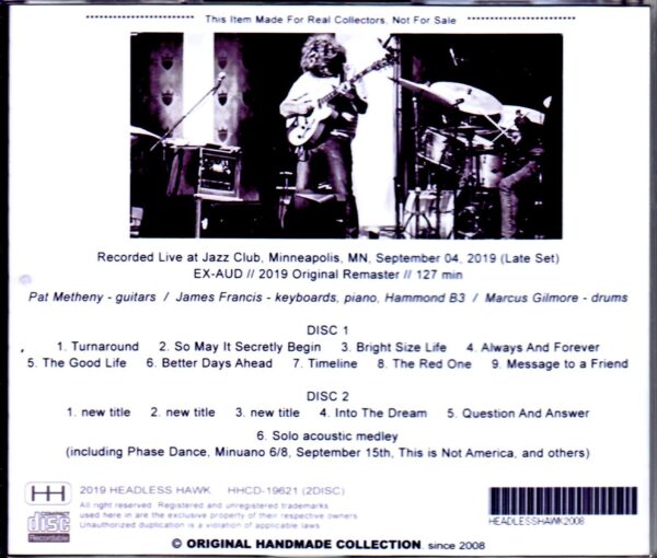 Pat Metheny Side Eye/MN,USA 2019 - Image 2