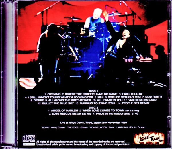 U2/Tokyo,Japan 11.25.1989 Another Seat Ver. - Image 2
