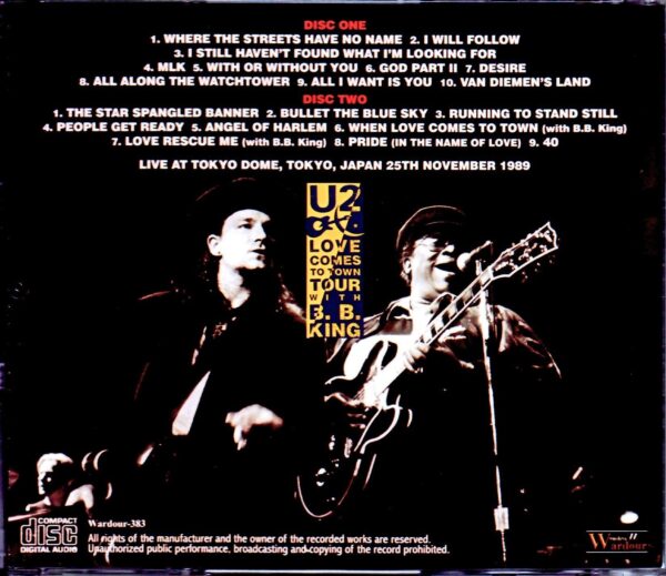 U2/Tokyo,Japan 11.25.1989 Upgrade - Image 2