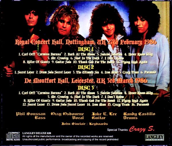 Ozzy Osbourne/England,UK 1986 2Days - Image 2
