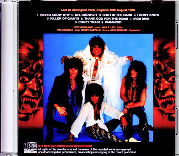 Ozzy Osbourne/England,UK 1986 Best Version - Image 2