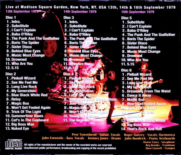 The Who/NY,USA 1979 3Days Complete - Image 2
