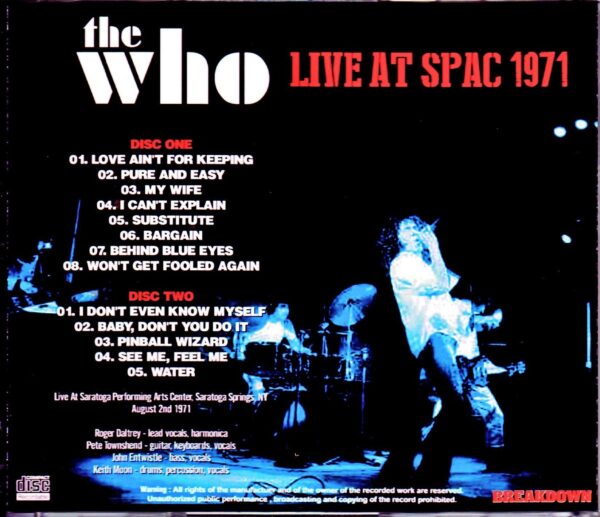 The Who/NY, USA 1971 - Image 2