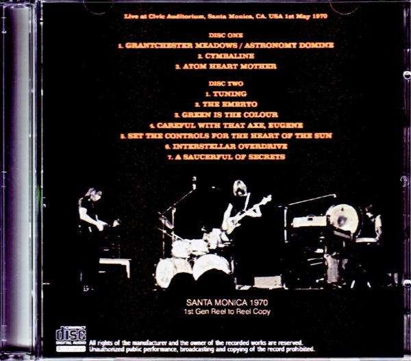 Pink Floyd/CA,USA 5.1.1970 1st Gen Reel to Reel - Image 2