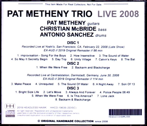 Pat Metheny Trio/CA,USA 2008 & more - Image 2